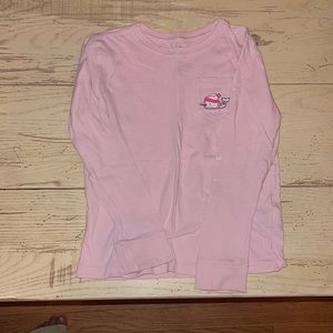 Vineyard, vines, longsleeve, light pink snowman whale size kids extra small